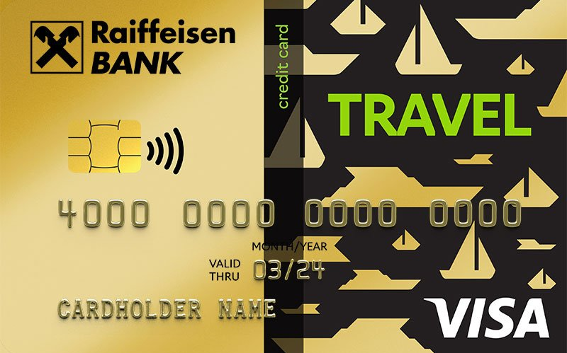 Золотая кредитная карта Raiffeisen Travel Rewards Card